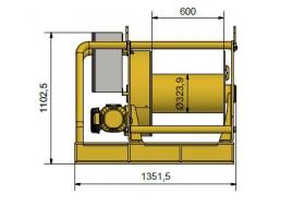 Encombrements du treuil électrique de grande capacité 2 000 kg avec variateur